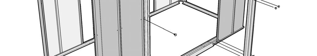 fascia and door jamb into the side of door track using