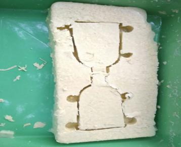 Fig 14: Plaster Of Paris is with water Fig 15: Image of pattern Fig 16: The Plaster Of Paris is