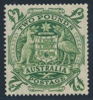 Barbados x841 x845 841 ** #218-221 1949-50 5sh to 2 Arms of Australia Set, mint never hinged, fresh and very fi ne.