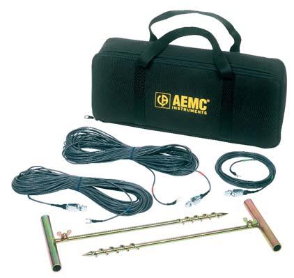 ACCESSORIES Ground Test Kit 3-Point (supplemental 4-Point) includes carrying bag, two 100 ft color-coded leads, one 16 ft lead and two 16" auxiliary ground electrodes Catalog No. 2130.