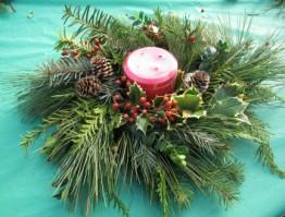 DEC 5th 1:30 pm This traditional favorite of your design is created on a fresh Noble Fir wreath base.