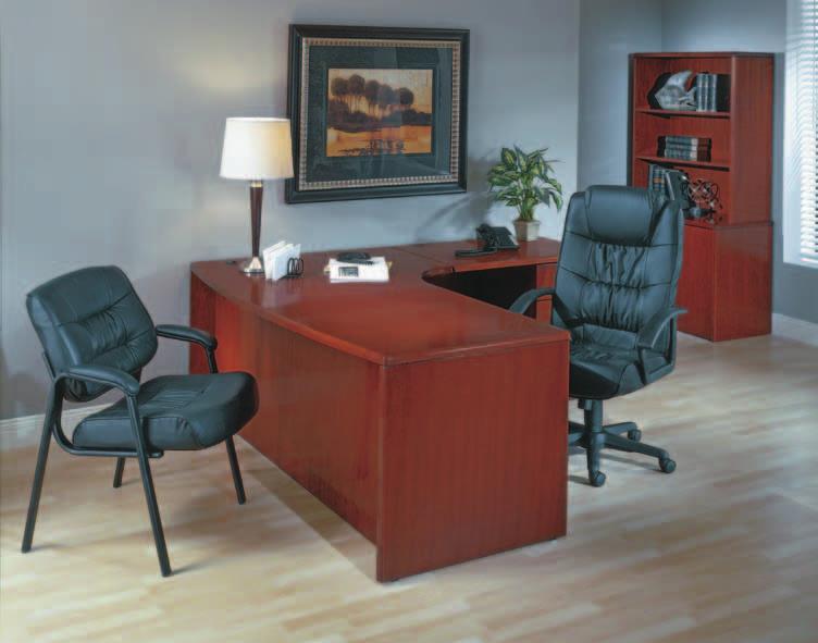 Sonoma Sonoma SON-971CHY Guest Chair with Upholstered/Open Back Sonoma features soft radius edges and compound curved corners beautiful in any office environment.