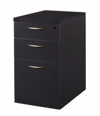 Napa pedestals (fixed and mobile) are available in Charcoal Grey with new metallic finish drawer pulls.