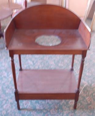 48. Victorian Mahogany two Tier Washstand. 49. Pair of Bedside Lockers. 50. Gilt framed Bevelled Glass Wall Mirror. 51.