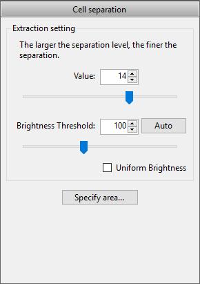 6 Click the [Specify area] button and specify the area. "Setting fields in the [Specify area] dialog box" (page 6-8) 7 Click the [Next] button. Advance to the adjust area shape step.