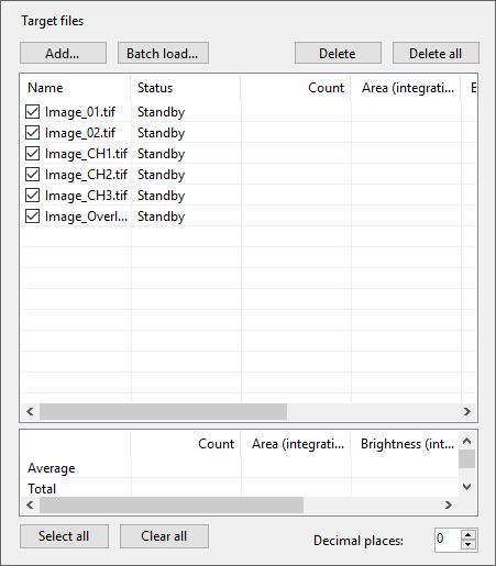 Executing macro cell count The procedure for executing macro cell count is as follows. 1 Select the check box for the target files in the target file list.