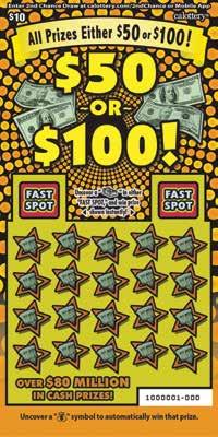 NOVEMBER 2018 $ 10 GAME #1333 0 or 0! ALL PRIZES EITHER 0 OR 0! 2 FAST SPOTS! OVER $80 MILLION IN CASH PRIZES! HOW TO PLAY Uncover a symbol to automatically win that prize!