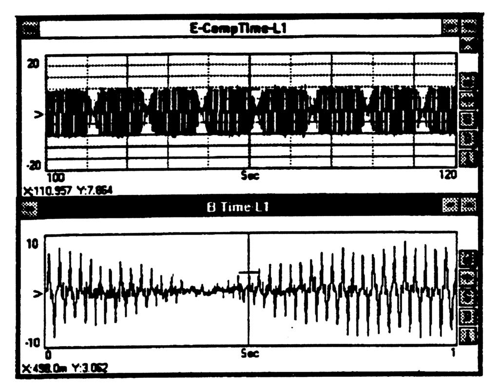 262 Vibration Fundamentals Figure 28.4 Long-term (top) and expanded (bottom) time recording of beat.
