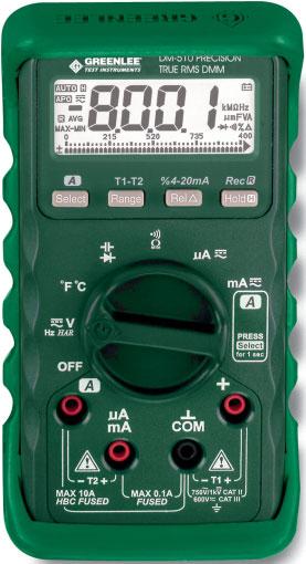 Auto power off and low battery indicator. DM-510 also features: HAR feature to measure harmonic content. True RMS for no-compromise accuracy.