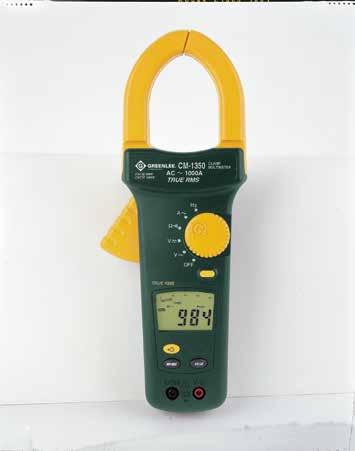 TESTING & MEASUREMENT 1000A AC True RMS Clamp Meter True RMS for the most accurate measurement when harmonics are present. AC amperage, AC/DC voltage, frequency and resistance measuring capability.