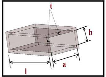 Fig. 6 Designed diagram of rectangular waveguide. 2. B.2.Observations.