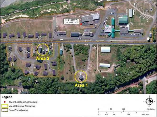 Figure 3.5-3: Visual Sensitive Receptors - Area 1 and Area 2. Environmental Assessment for the Electronic Warfare Range. (USDA Forest Service - JUNE 2014) FORKS, Wash. (AP) - The U.S. Navy hopes to post three camper-sized trucks with electromagneticradiation equipment on the Olympic Peninsula to conduct war exercises with military aircraft from 15 sites.