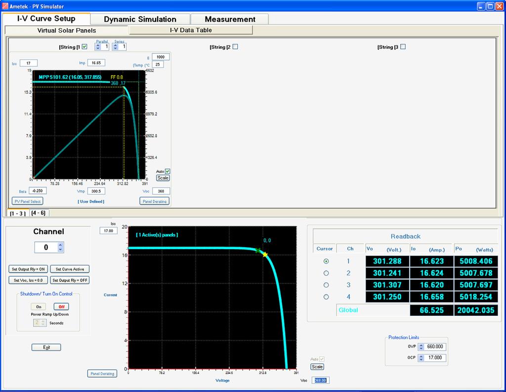 TerraSAS IV Curve Control Interface : Parameters are programmable through sliding scale or direct input of value Control Displays The graphic above shows the GUI interface displays.