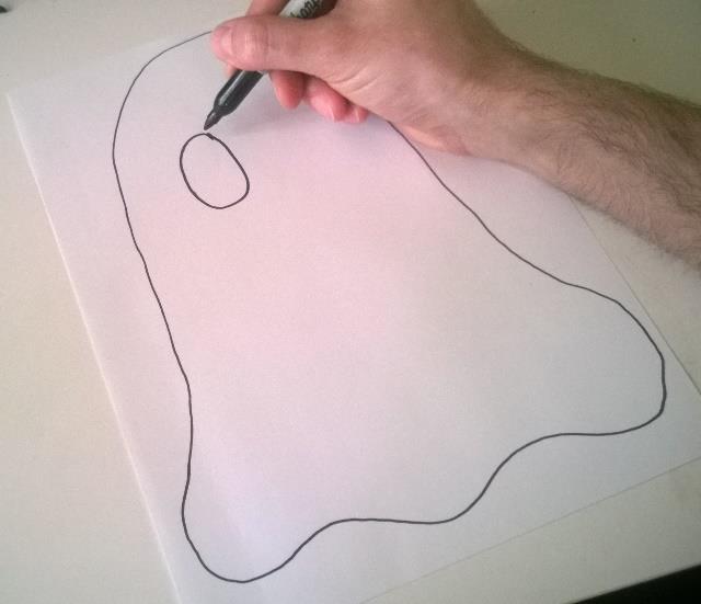 Step 1 Draw your ghost