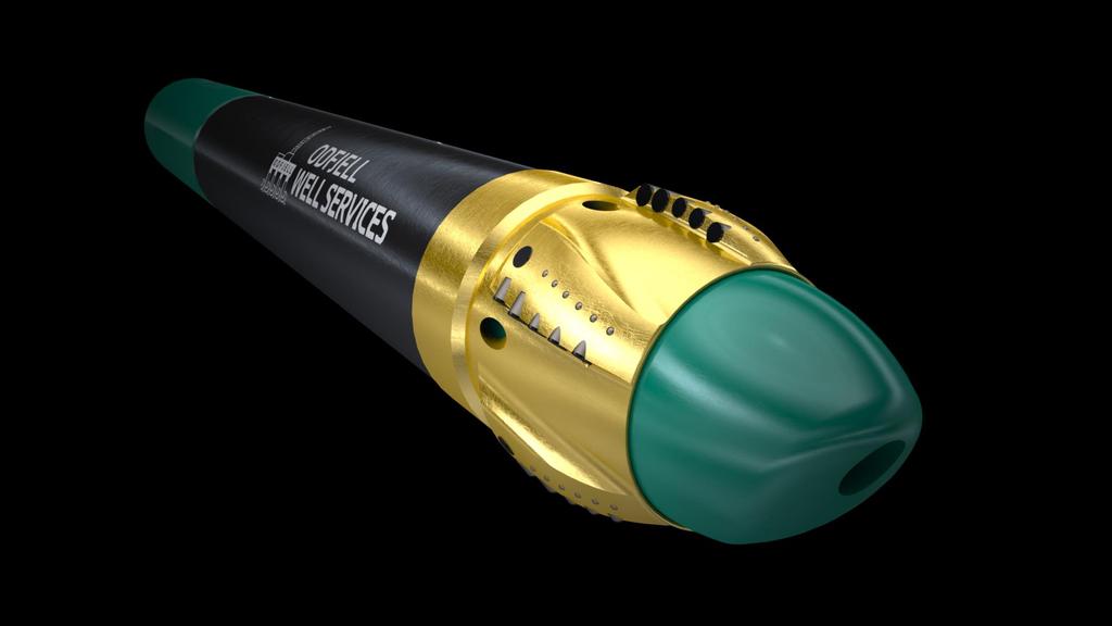 DEFUSE High speed reamer Short Compact Design less than 2m length Rotating body Multiple Jet Design Low & uniform pressure drop across tool FEATURES AND BENEFITS: Rapid response when hole problems