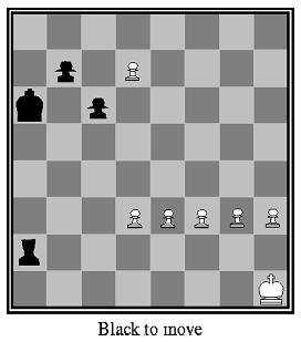 Horizon Problem Black has a slight material advantage but will eventually lose (pawn becomes a queen) A fixed-depth search cannot detect this because