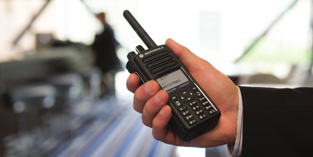 BROCHURE MOTOTRBO RADIOS AT-A-GLANCE WHEN BUSINESSES RELY ON MOTOTRBO, THEY TRANSFORM THEIR WORKPLACE From the loading dock to the front office, the classroom to the hotel lobby, MOTOTRBO is helping