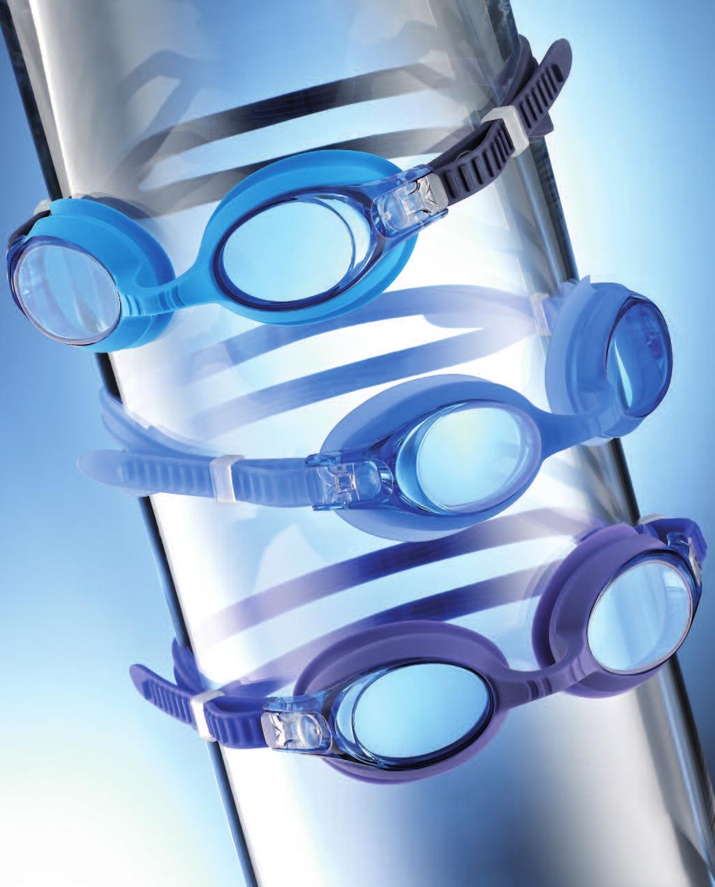 JUNIOR with Plano Lenses Soft Silicone Goggles. Polycarbonate Lenses.