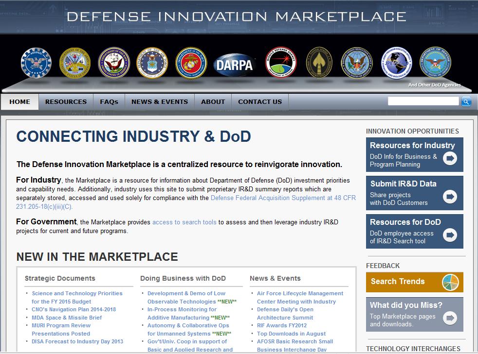Defense Innovation Marketplace Connecting Industry and DoD NDIA