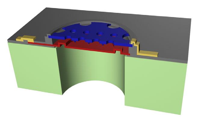 Figure 2 shows a crosssectional schematic and electron microscopy images of the MEMS chip.