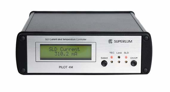 Pilot4-AC: 11/22V AC SLD Controller driving of all types of cooled modules of SUPERLUM stabilization of SLD temperature at any value within range of +1 C to +4 C, with indication of the set