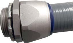 This line of aluminum liquid tight connectors are produced by (1) Machining of extruded aluminum rod,