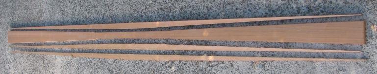 glued (Storm paddle) Take one pair and with what were the outside edges of the plank, glue