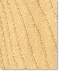 Ash Ash has a nearly white sapwood with a brown to yellow heartwood. This American species has coarse, straight grain that is heavy and stiff.