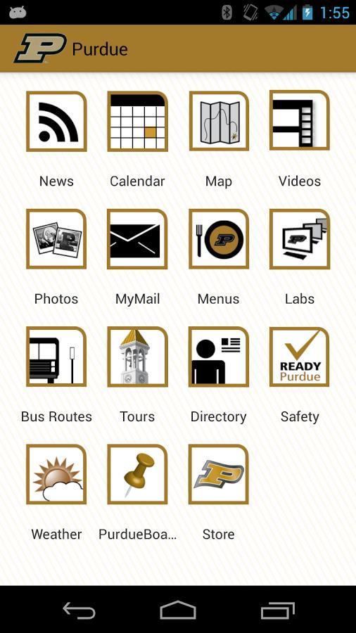 Purdue App Today More native features Buses