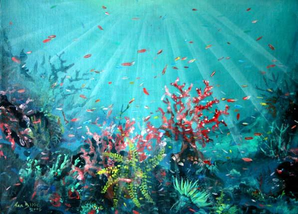 I m not exactly an underwater photographer, I m more of an enthusiastic, demonstrating my fascination of its environment through my paintings.