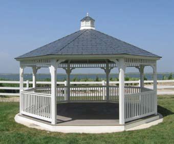 30' Dodecagon Colonial Style 20' x 32' Oval Country Style Cupola Victorian Braces Wood Cedar Shakes 2 Extra Doorways
