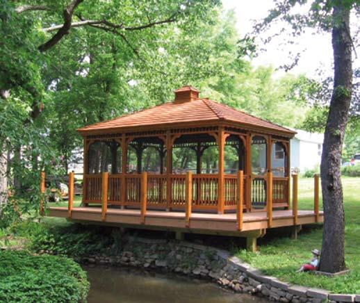 The Heart of Nature Watch th e The best-kept secret to gazebo ownership is year-round enjoyment.