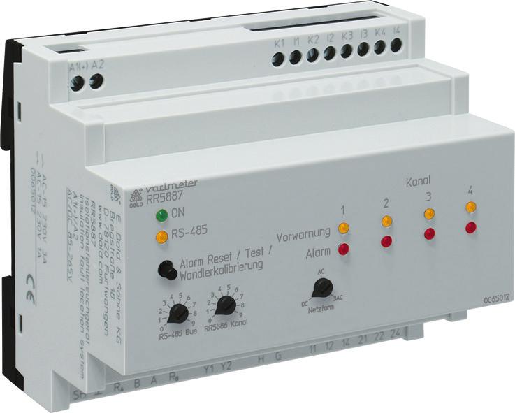Installation- / Monitoring Technique VARIMETER Insulation fault locator RR 5887 0269248 Product Description 4-channel design The locating current generator RR 5886 in connection with the insulation