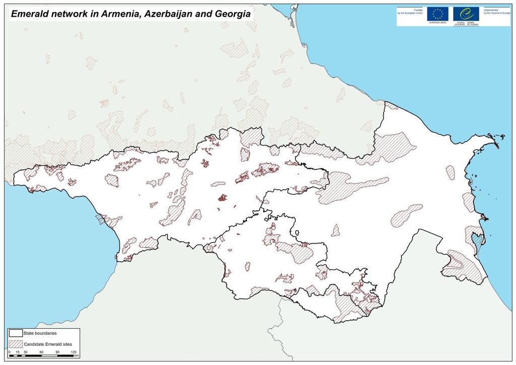 ASCIs in Armenia, Azerbaijan and Georgia Country No of sites Area (ha)