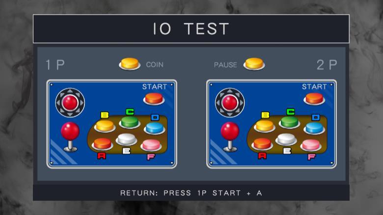 10 (1) IOTEST : This option can test the machine's coin selector, joystick, buttons