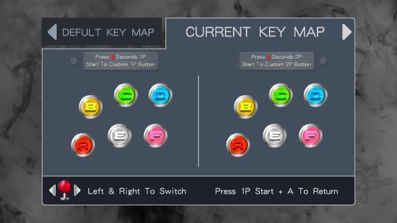 (2) CUSTOM BUTTON: This option allows the player to custom button definition as needed