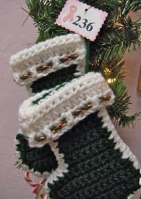 Crocheted Green Stockings