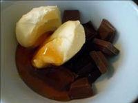 Break up the chocolate and put it, the butter and the syrup into a bowl, and microwave in short, sharp bursts, stirring occasionally until everything is melted. 4.