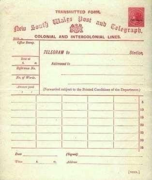 Commonwealth forms were used. New South Wales: N.S.W. Colonial terminating 1875.