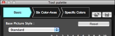 Making Adjustments to Use the [] tab sheet in the [Tool palette] to make basic adjustments to image characteristics. Select the [] tab in the [Tool palette].