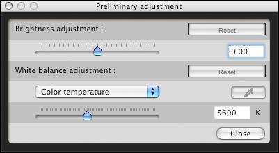 However, please remember that adjustments made with the [Preliminary adjustment] window are merely pre-adjustments for performing adjustments with the [Tool palette] (p.8).