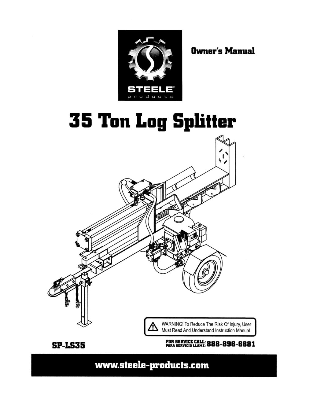 Owner's Manual 35 Ton L0g 5pfitter "! WARNING!
