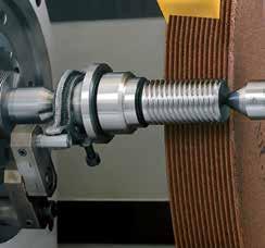 The workpiece headstock is mounted on roller bearings, requires minimum servicing and when used for live spindle grinding shows