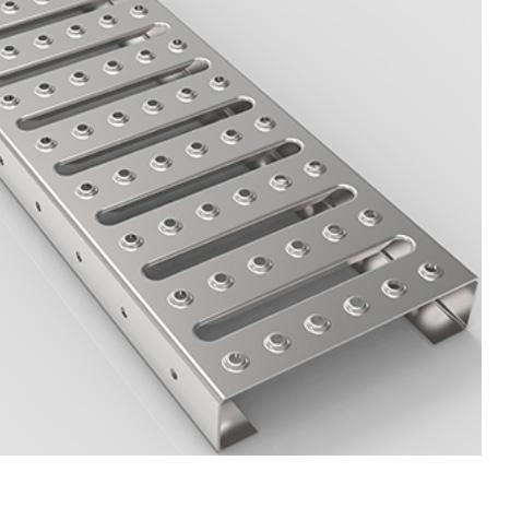The surface of interlocking safety grating has long circular grooves, coupled with the interlocking structure, it is easy for installing and removing, saving the cost and time.
