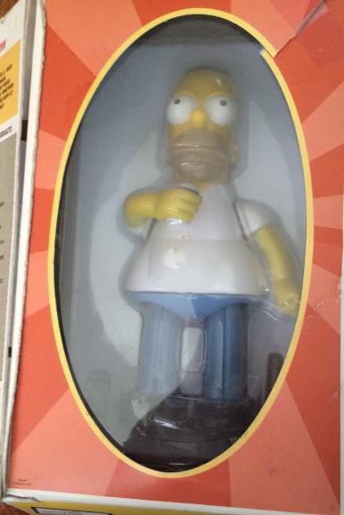 This is a Character on the world famous show, The Simpsons created by Matt Groening. As the show enters its 28 th season this wind up plastic toy becomes more and more valuable.