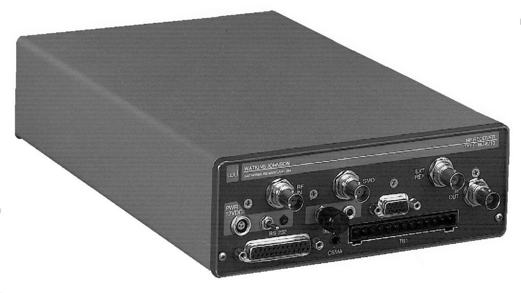 May 1996 Technical Data WATKINS-JOHNSON Compact Digital HF Receiver WJ-8710A The WJ-8710A is a fully synthesized, general-purpose HF receiver for surveillance and monitoring of RF communications from
