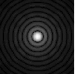 Size of the Diffraction Image The diffraction pattern of a perfect image has several rings The center ring contains ~84% of the energy, and is usually considered to be the "size" of the diffraction