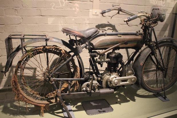 military vehicles, planes, motor bikes and munitions made in the city. Many of the soldiers had never seen a motor bike or car before the war.