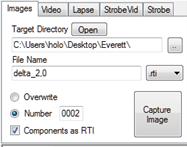 Figure 5.10 shows LaserView s image export options into RTI format.