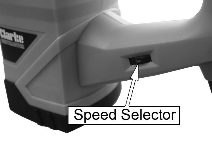 SPEED SELECTOR The speed may be pre-selected by turning the variable speed control from 1 to 6. FITTING THE STANDARD CHUCK 1.